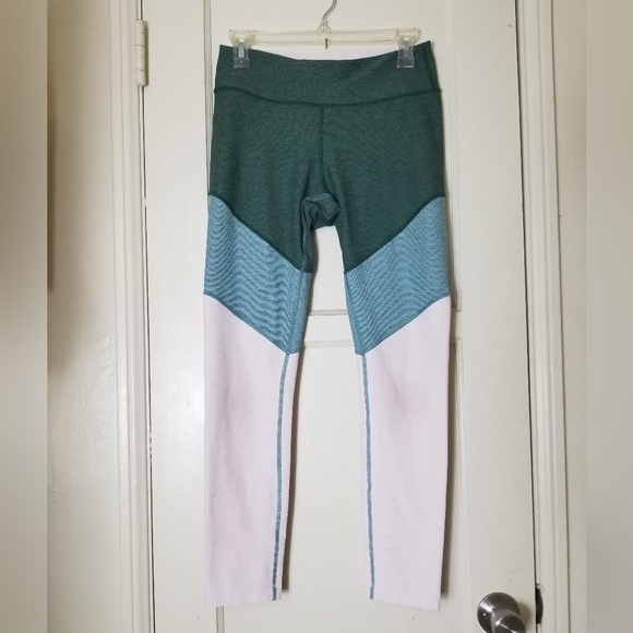 OUTDOOR VOICES green gray pink athletic activewear leggings M - Picture 2 of 6